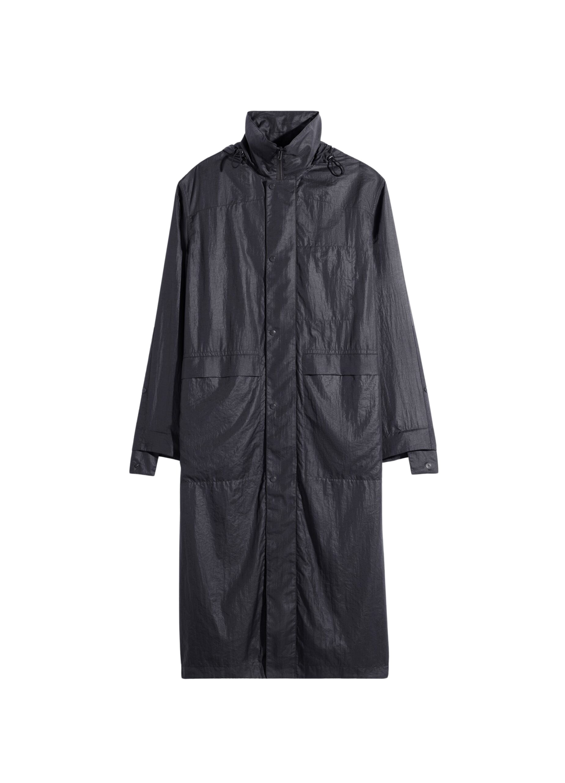 Lemaire Hooded Raincoat in Light Nylon - Coats - Parisian Minimalist Luxury at Luxury Shoes 