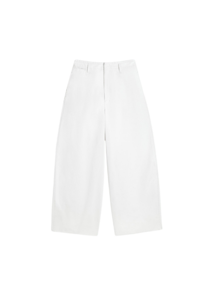 Lemaire Large Chino in Cotton Twill - Pants - Parisian Minimalist Luxury at Luxury Shoes 