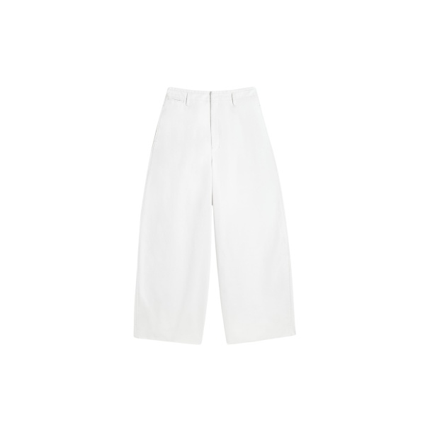 Lemaire Large Chino in Cotton Twill - Pants - Parisian Minimalist Luxury at Luxury Shoes 