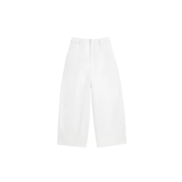 Lemaire Large Chino in Cotton Twill - Pants - Parisian Minimalist Luxury at Luxury Shoes 