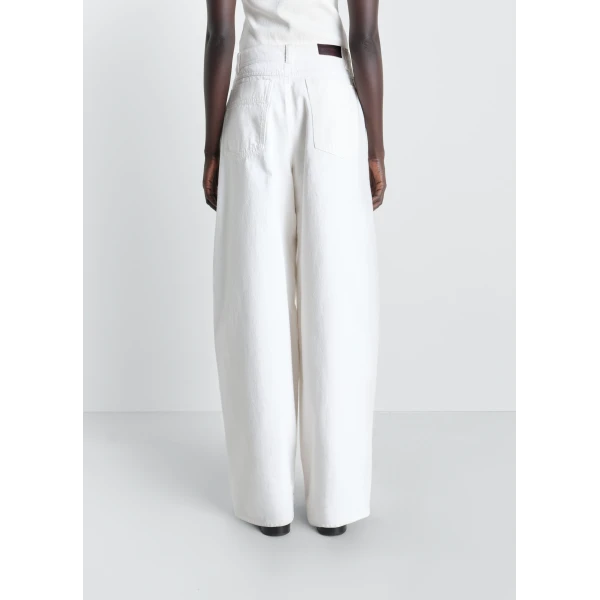 Lemaire Large Pants in Denim - Pants - Parisian Minimalist Luxury at Luxury Shoes 