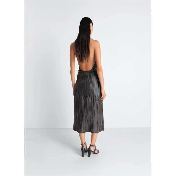 Lemaire Leather Apron Dress in Crinkle Lamb Leather - Dresses - Parisian Minimalist Luxury at Luxury Shoes 
