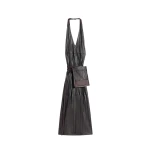 Lemaire Leather Apron Dress in Crinkle Lamb Leather - Dresses - Parisian Minimalist Luxury at Luxury Shoes 