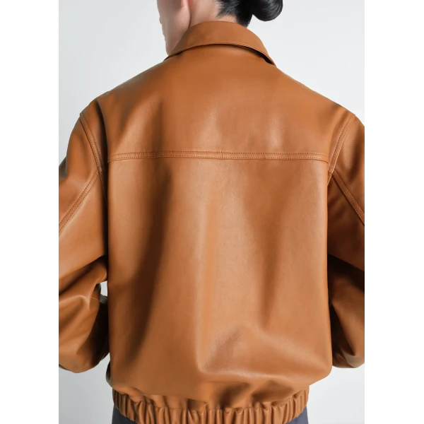 Lemaire Leather Blouson with Pockets in Leather - Jackets - Parisian Minimalist Luxury at Luxury Shoes 