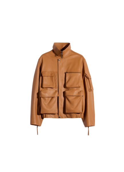 Lemaire Leather Blouson with Pockets in Leather - Jackets - Parisian Minimalist Luxury at Luxury Shoes 