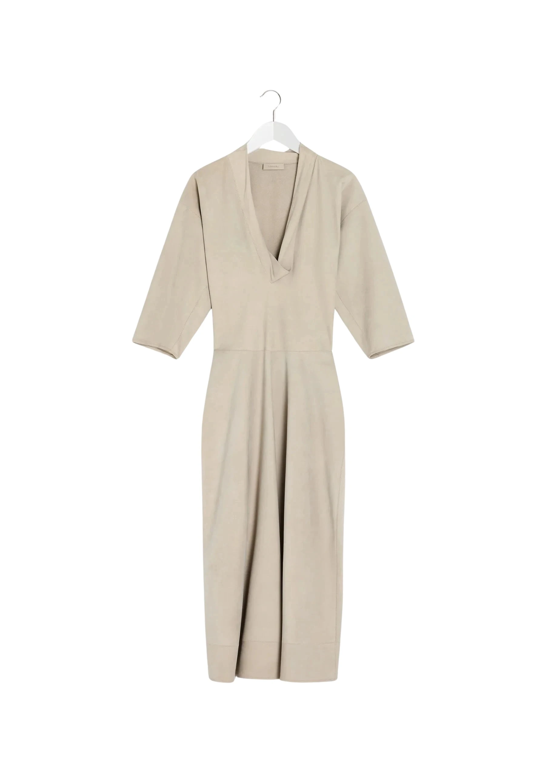 Lemaire-Leather-V-neck-Dress-coveti63379_nobg Lemaire Leather V-neck Dress - Dresses - Parisian Minimalist Luxury at Luxury Shoes