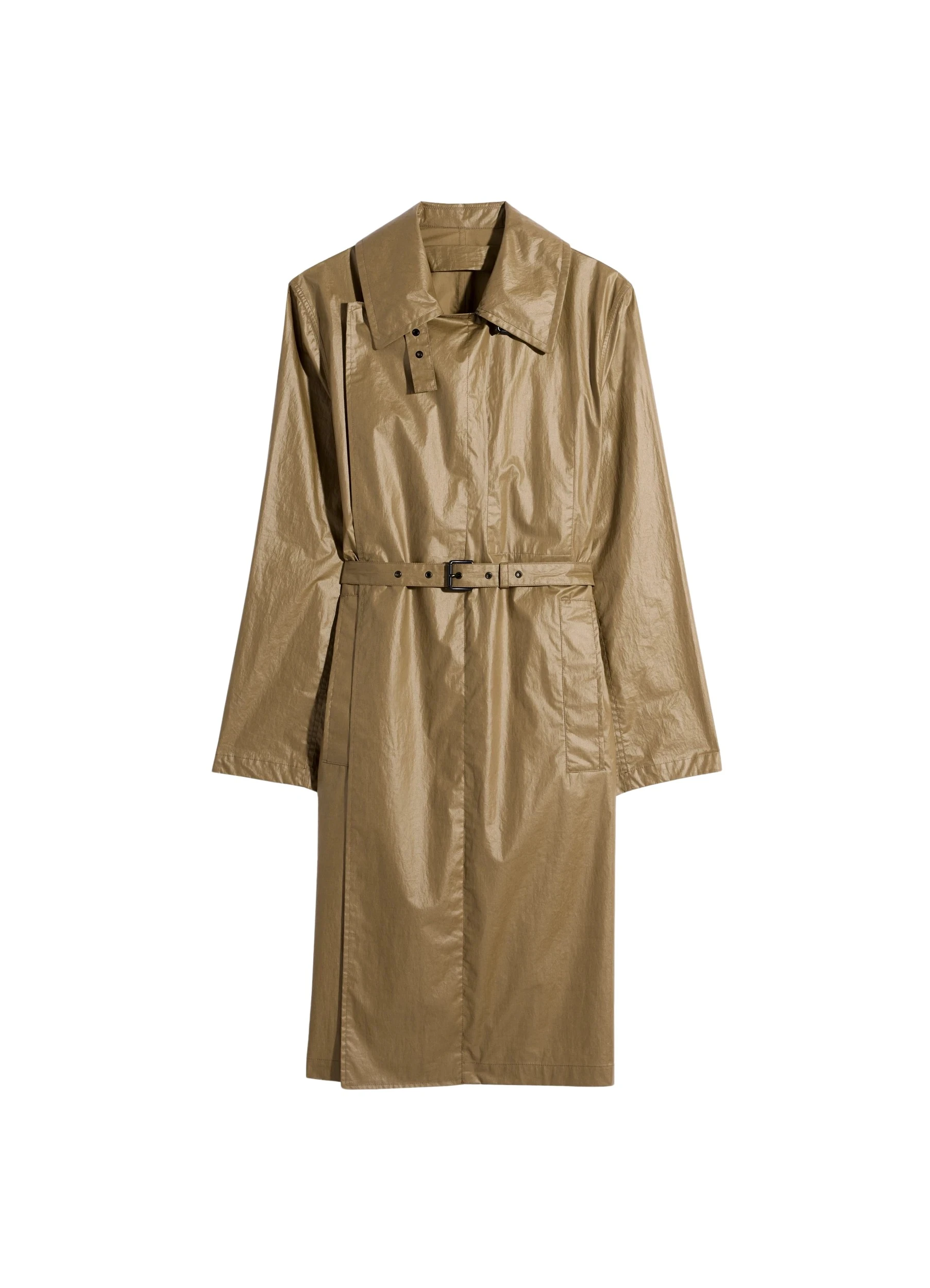Lemaire-Light-Wrap-Coat-in-Light-Coated-Cotton-coveti-626767_nobg Lemaire Light Wrap Coat in Light Coated Cotton - Coats - Parisian Minimalist Luxury at Luxury Shoes