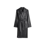 Lemaire Light Wrap Coat in Light Coated Cotton - Coats - Parisian Minimalist Luxury at Luxury Shoes 