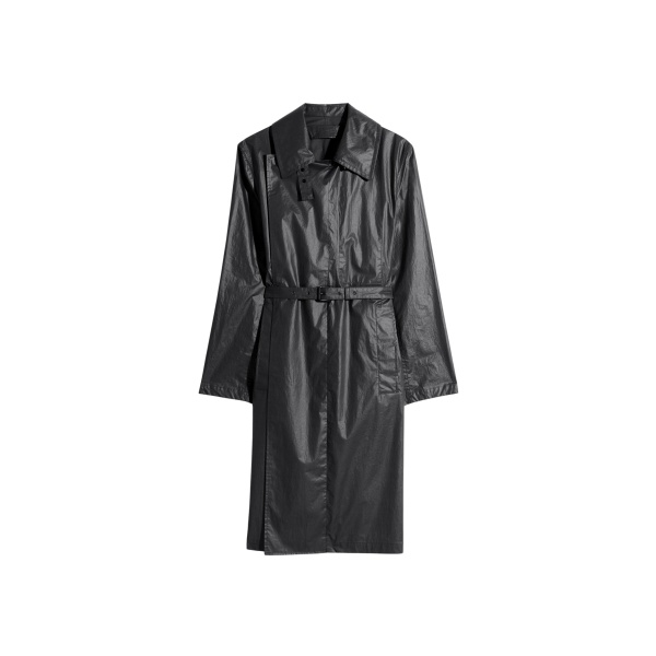 Lemaire Light Wrap Coat in Light Coated Cotton - Coats - Parisian Minimalist Luxury at Luxury Shoes 