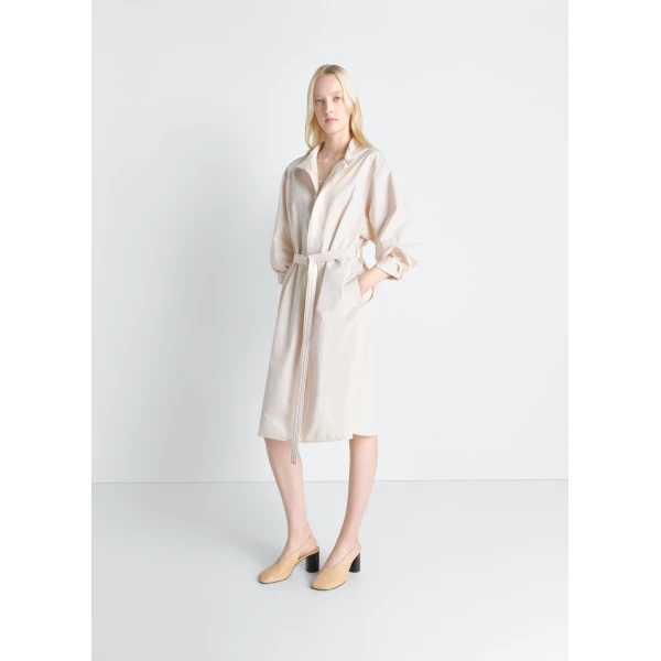 Lemaire Liquette Dress in Light Cotton Satin - Dresses - Parisian Minimalist Luxury at Luxury Shoes 