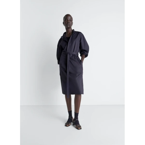 Lemaire Liquette Dress in Light Cotton Satin - Dresses - Parisian Minimalist Luxury at Luxury Shoes 