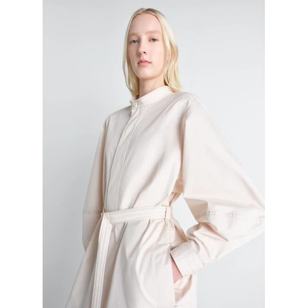 Lemaire Liquette Dress in Light Cotton Satin - Dresses - Parisian Minimalist Luxury at Luxury Shoes 
