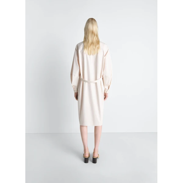 Lemaire Liquette Dress in Light Cotton Satin - Dresses - Parisian Minimalist Luxury at Luxury Shoes 