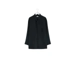 Lemaire Long Shirt with Tie in Dry Silk - Tops - Parisian Minimalist Luxury at Luxury Shoes 