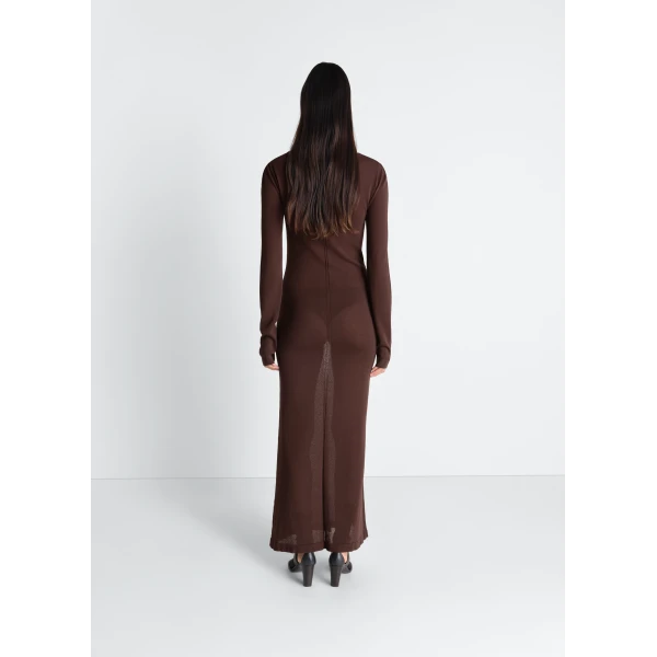 Lemaire Long Sleeve Tube Dress in Viscose Crepe - Dresses - Parisian Minimalist Luxury at Luxury Shoes 