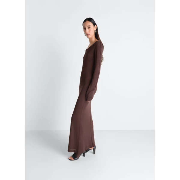 Lemaire Long Sleeve Tube Dress in Viscose Crepe - Dresses - Parisian Minimalist Luxury at Luxury Shoes 