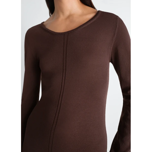 Lemaire Long Sleeve Tube Dress in Viscose Crepe - Dresses - Parisian Minimalist Luxury at Luxury Shoes 