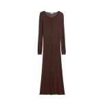 Lemaire-Long-Sleeve-Tube-Dress-in-Viscose-Crepe-coveti61192_nobg Lemaire Long Sleeve Tube Dress in Viscose Crepe - Dresses - Parisian Minimalist Luxury at Luxury Shoes