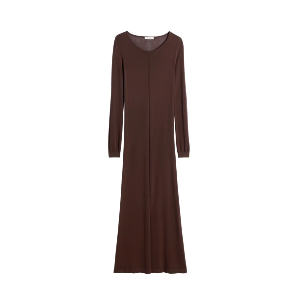 Lemaire Long Sleeve Tube Dress in Viscose Crepe - Dresses - Parisian Minimalist Luxury at Luxury Shoes 