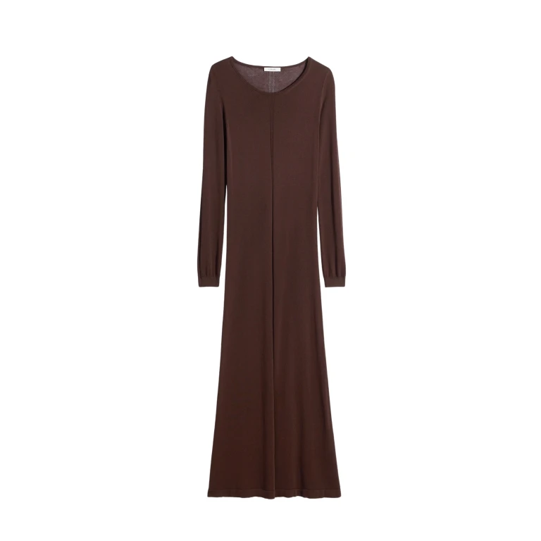 Lemaire Long Sleeve Tube Dress in Viscose Crepe - Dresses - Parisian Minimalist Luxury at Luxury Shoes 