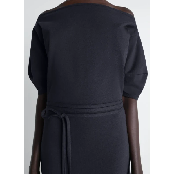 Lemaire Off Shoulder Dress in Jersey - Dresses - Parisian Minimalist Luxury at Luxury Shoes 
