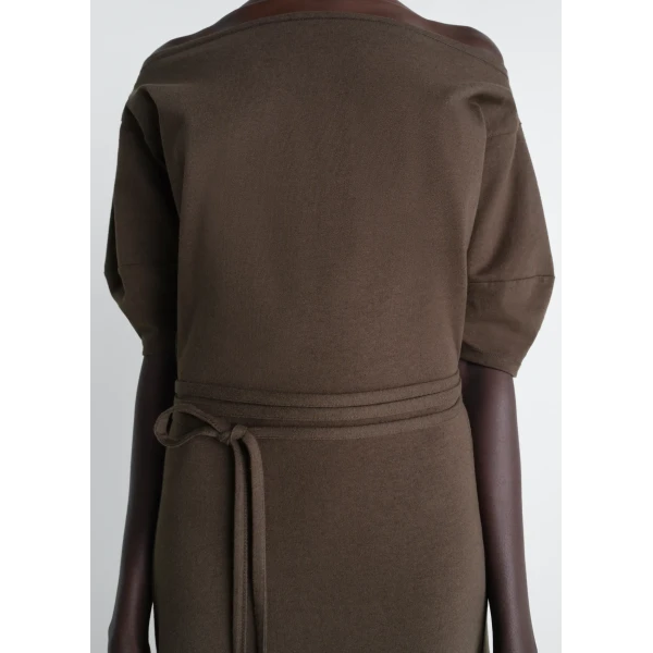 Lemaire Off Shoulder Dress in Jersey - Dresses - Parisian Minimalist Luxury at Luxury Shoes 