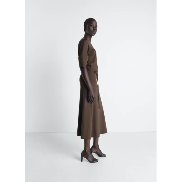 Lemaire Off Shoulder Dress in Jersey - Dresses - Parisian Minimalist Luxury at Luxury Shoes 