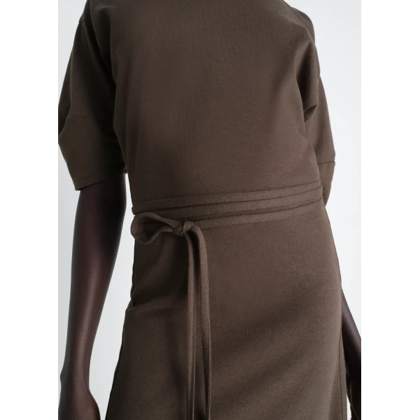Lemaire Off Shoulder Dress in Jersey - Dresses - Parisian Minimalist Luxury at Luxury Shoes 