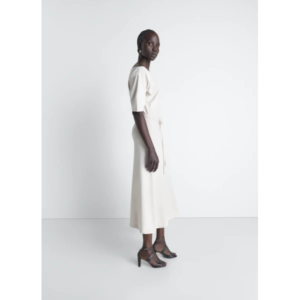 Lemaire Off Shoulder Dress in Jersey - Dresses - Parisian Minimalist Luxury at Luxury Shoes 
