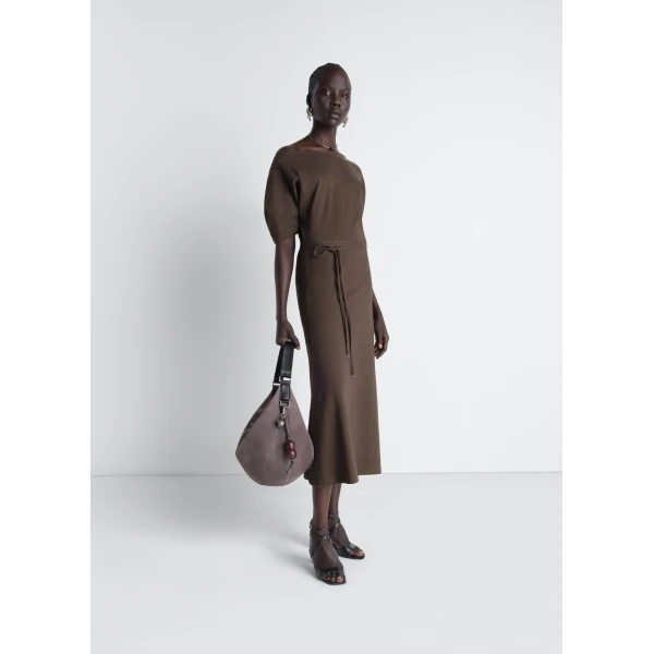 Lemaire Off Shoulder Dress in Jersey - Dresses - Parisian Minimalist Luxury at Luxury Shoes 