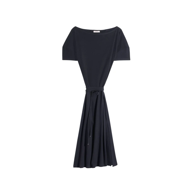 Lemaire Off Shoulder Dress in Jersey - Dresses - Parisian Minimalist Luxury at Luxury Shoes 