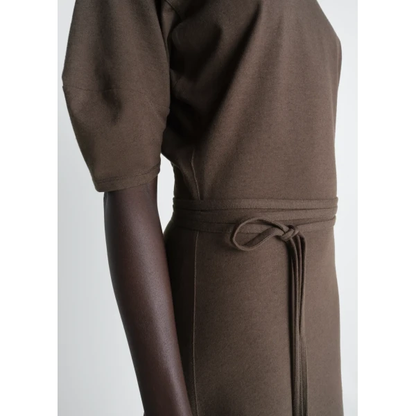 Lemaire Off Shoulder Dress in Jersey - Dresses - Parisian Minimalist Luxury at Luxury Shoes 