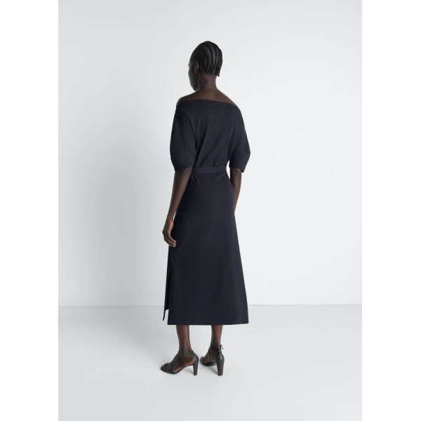 Lemaire Off Shoulder Dress in Jersey - Dresses - Parisian Minimalist Luxury at Luxury Shoes 