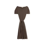 Lemaire Off Shoulder Dress in Jersey - Dresses - Parisian Minimalist Luxury at Luxury Shoes 