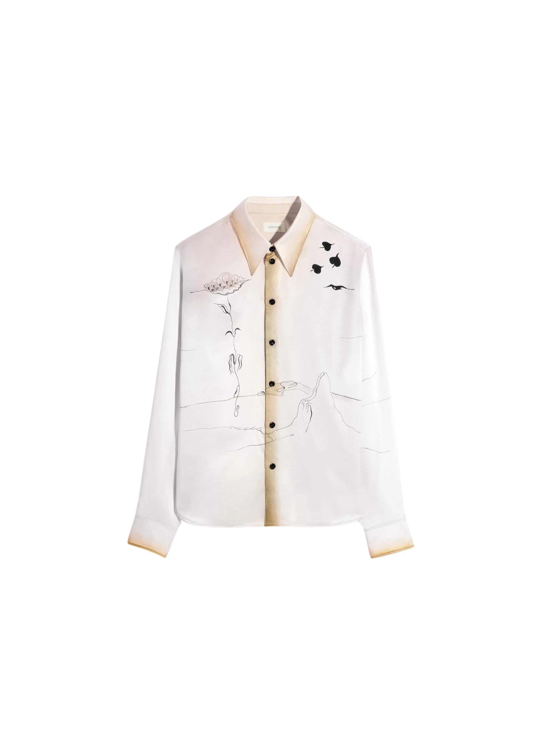 Lemaire-Pointed-Collar-Shirt-in-Landscape-Printed-Silk-coveti-scaled96730_nobg Lemaire Pointed Collar Shirt in Landscape Printed Silk - Tops - Parisian Minimalist Luxury at Luxury Shoes