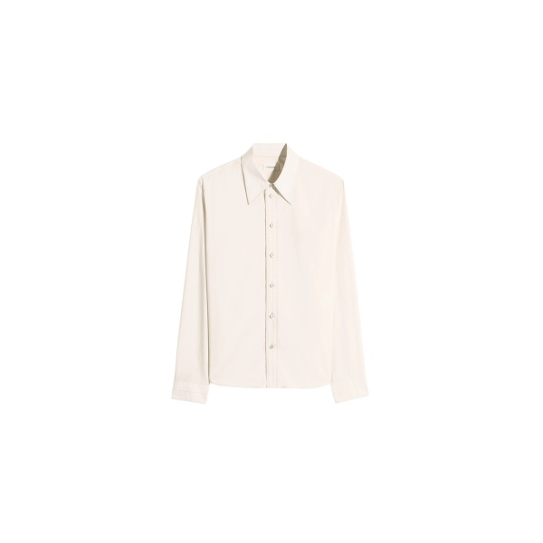 Lemaire Pointed Collar Shirt in Washed Cotton Silk - Tops - Parisian Minimalist Luxury at Luxury Shoes 