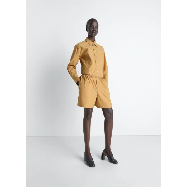 Lemaire Pointed Collar Shirt in Washed Cotton Silk - Tops - Parisian Minimalist Luxury at Luxury Shoes 
