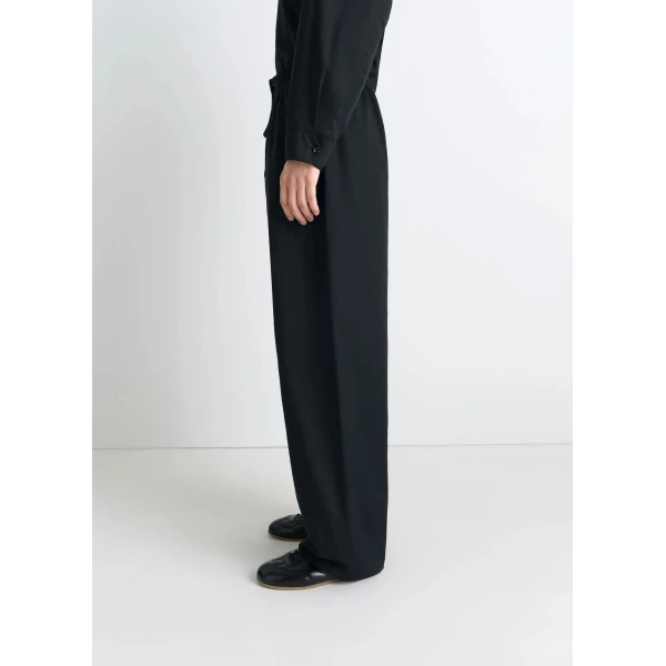 Lemaire Pyjama Pants in Cotton Satin - Loungewear - Parisian Minimalist Luxury at Luxury Shoes 