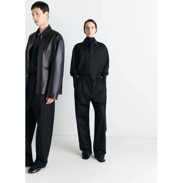 Lemaire Pyjama Pants in Cotton Satin - Loungewear - Parisian Minimalist Luxury at Luxury Shoes 