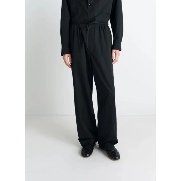 Lemaire Pyjama Pants in Cotton Satin - Loungewear - Parisian Minimalist Luxury at Luxury Shoes 