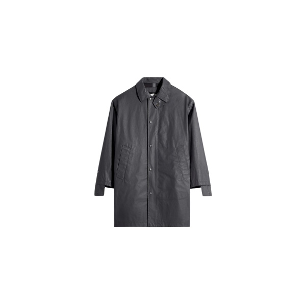 Lemaire Raincoat in Resinated Cotton - Coats - Parisian Minimalist Luxury at Luxury Shoes 