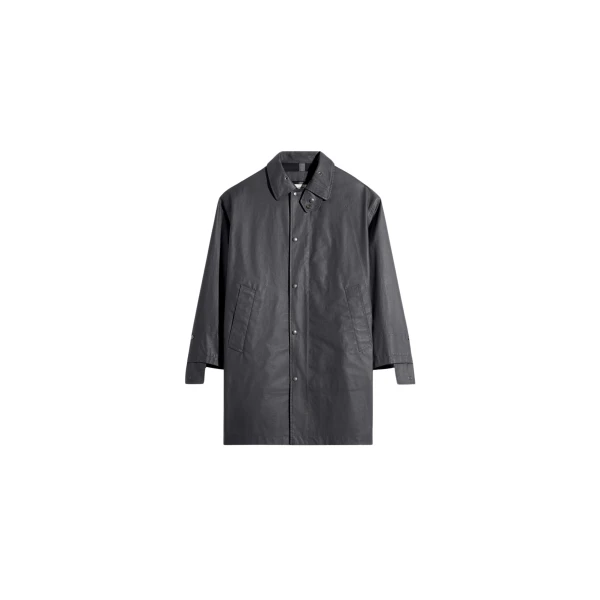Lemaire Raincoat in Resinated Cotton - Coats - Parisian Minimalist Luxury at Luxury Shoes 