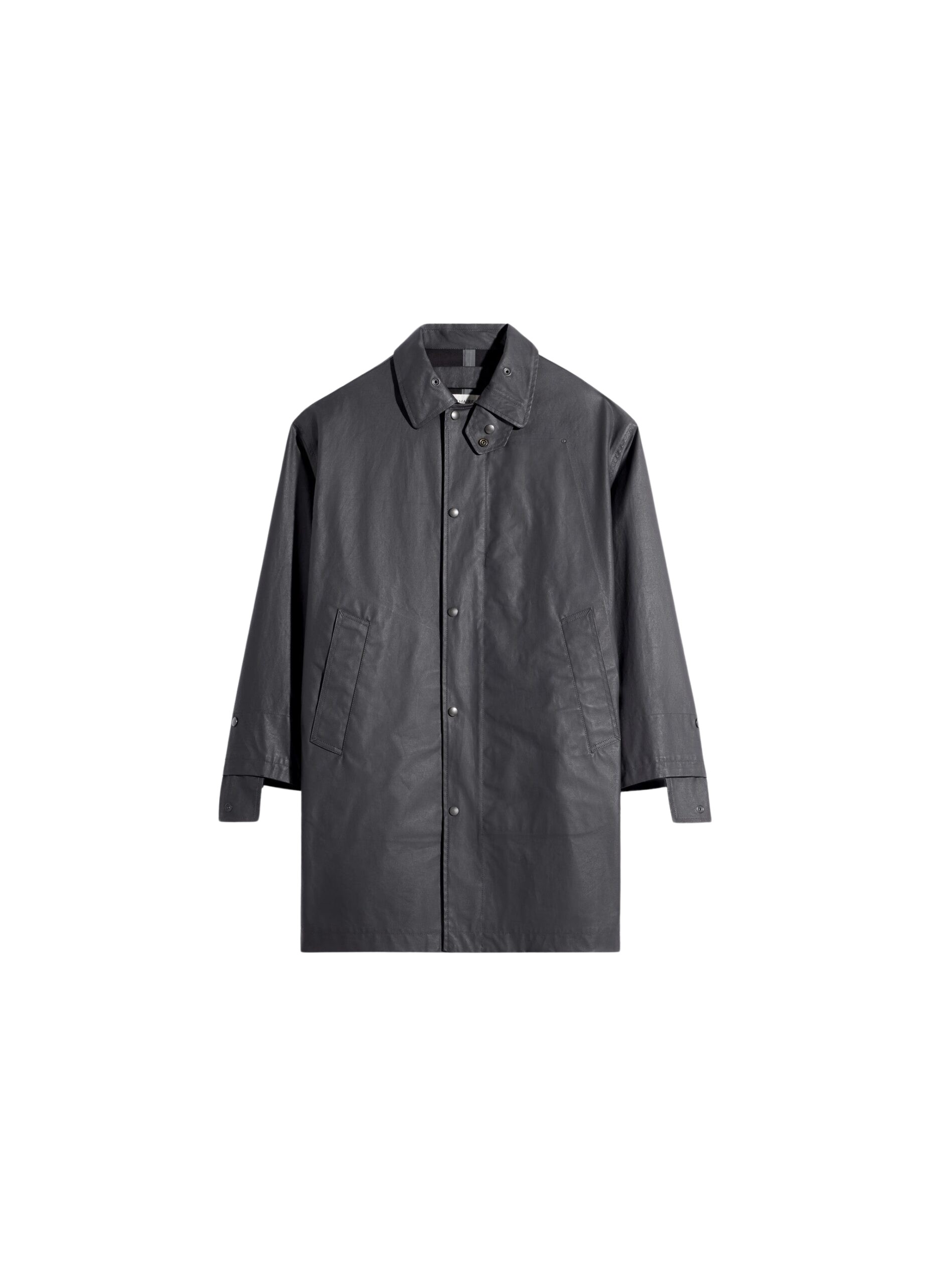 Lemaire Raincoat in Resinated Cotton - Coats - Parisian Minimalist Luxury at Luxury Shoes 
