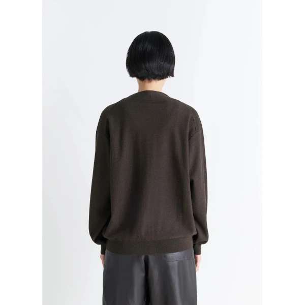 Lemaire Relaxed Twisted Cardigan in Merino Blend - Knitwear - Parisian Minimalist Luxury at Luxury Shoes 