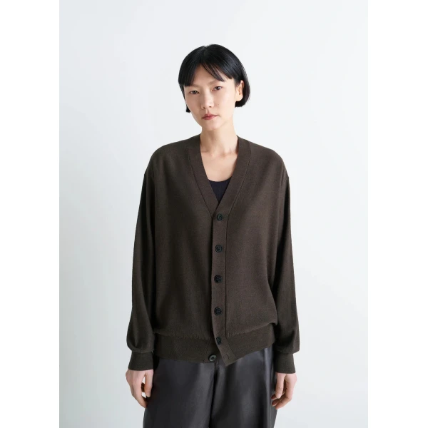 Lemaire Relaxed Twisted Cardigan in Merino Blend - Knitwear - Parisian Minimalist Luxury at Luxury Shoes 