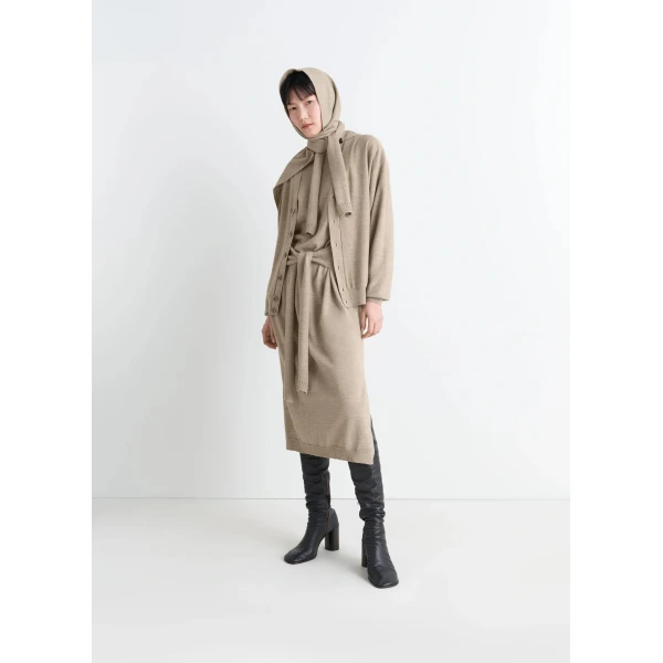 Lemaire Relaxed Twisted Cardigan in Merino Blend, view 5