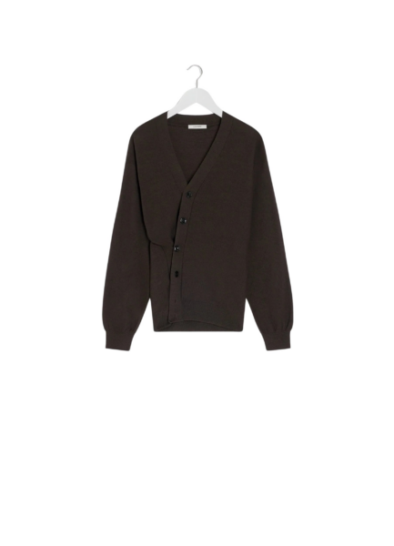 Lemaire Relaxed Twisted Cardigan in Merino Blend - Knitwear - Parisian Minimalist Luxury at Luxury Shoes 