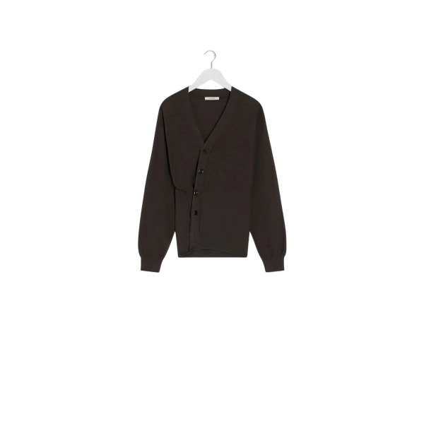 Lemaire Relaxed Twisted Cardigan in Merino Blend - Knitwear - Parisian Minimalist Luxury at Luxury Shoes 