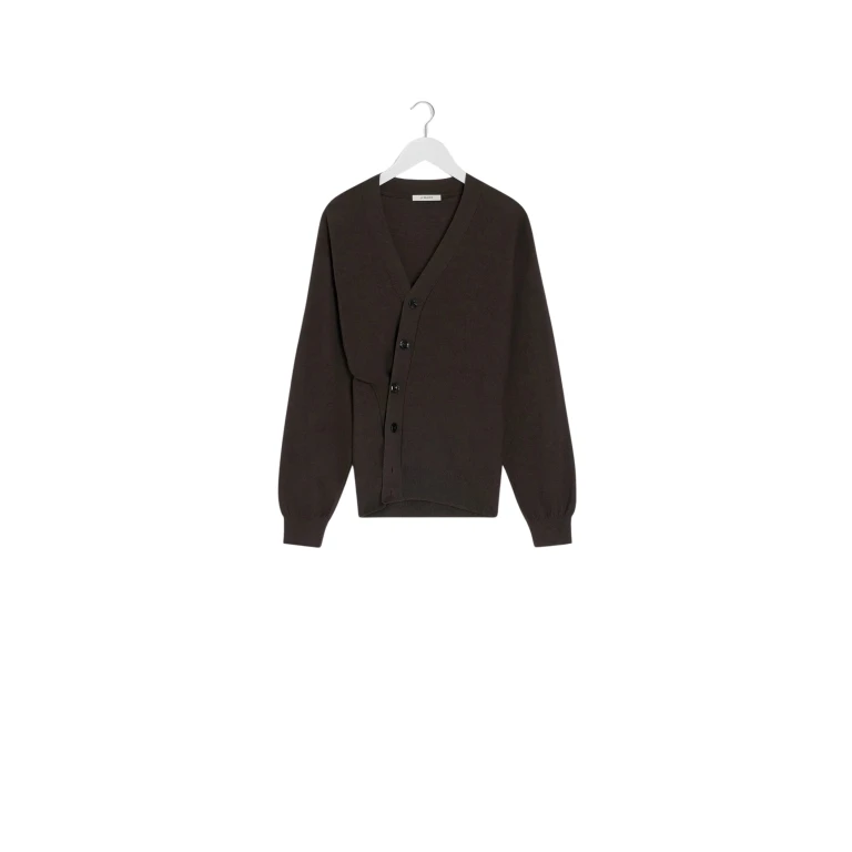Lemaire Relaxed Twisted Cardigan in Merino Blend - Knitwear - Parisian Minimalist Luxury at Luxury Shoes 