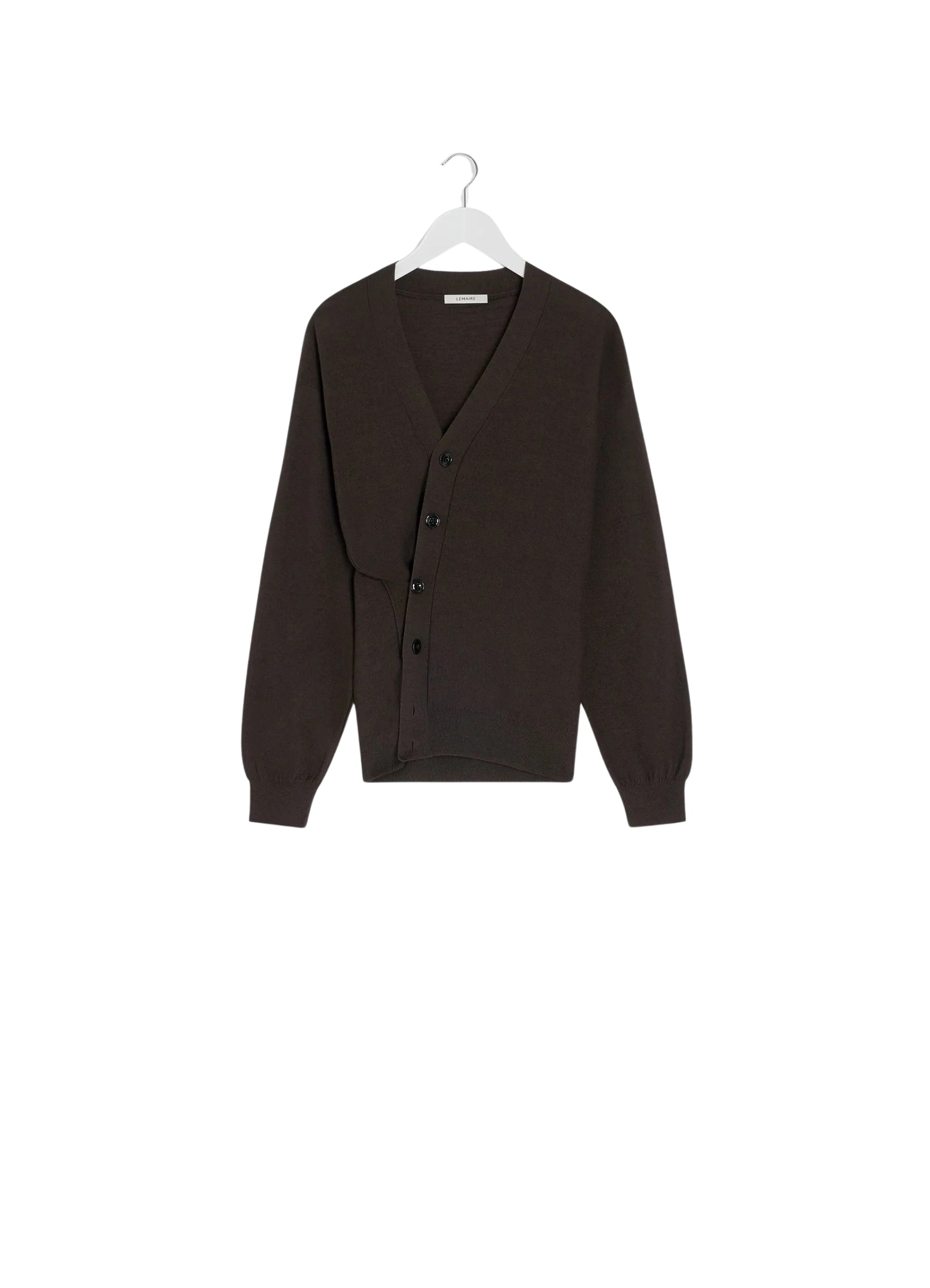 Lemaire Relaxed Twisted Cardigan in Merino Blend - Knitwear - Parisian Minimalist Luxury at Luxury Shoes 
